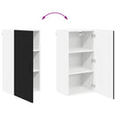 vidaXL Konyhaszekrény polcokkal Fekete 40 x 31 x 80 cm Faanyag