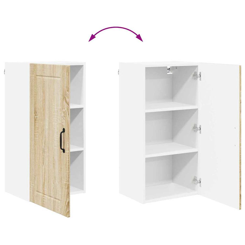 vidaXL Konyhaszekrény polcokkal Sonoma tölgy 40 x 31 x 80 cm Faanyag