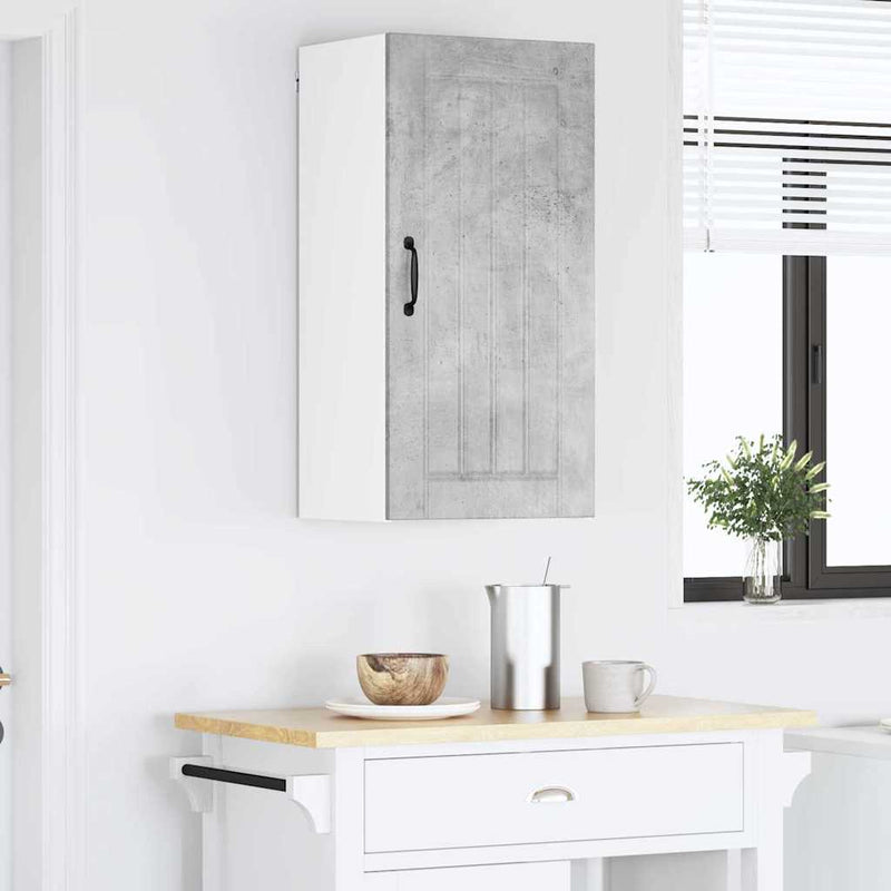 vidaXL Konyhaszekrény polcokkal Beton Szürke 40 x 31 x 80 cm Faanyag