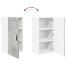 vidaXL Konyhaszekrény polcokkal Beton Szürke 40 x 31 x 80 cm Faanyag