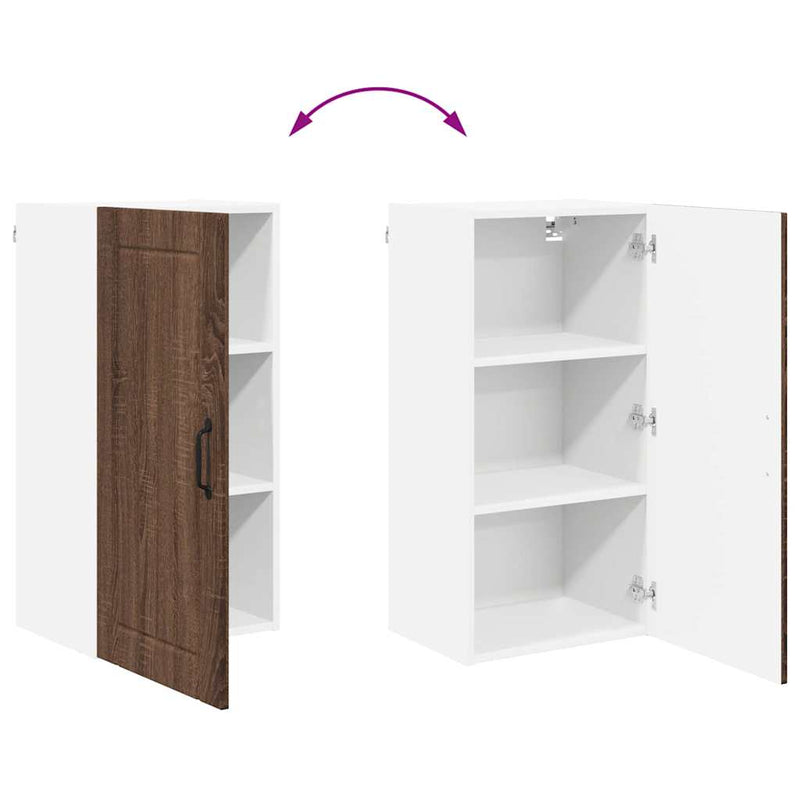 vidaXL Konyhaszekrény polcokkal Barna Tölgy 40 x 31 x 80 cm Faanyag