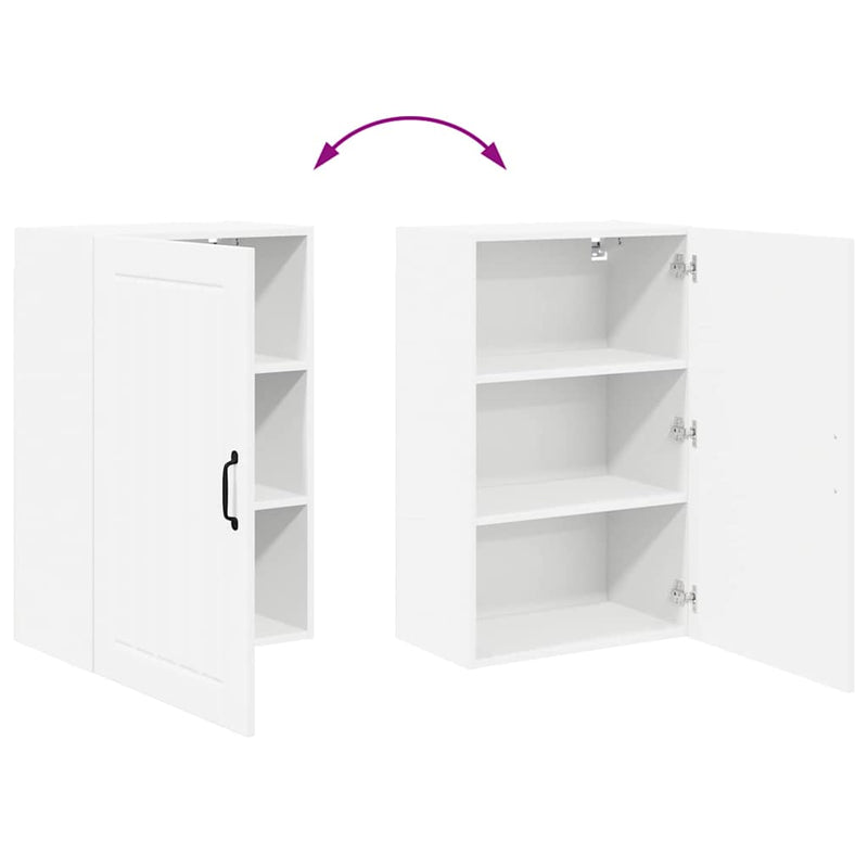 vidaXL Konyhaszekrény polcokkal Fehér 50 x 31 x 80 cm Faanyag