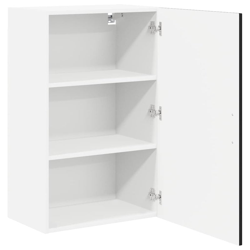 vidaXL Konyhaszekrény polcokkal Fekete 50 x 31 x 80 cm Faanyag