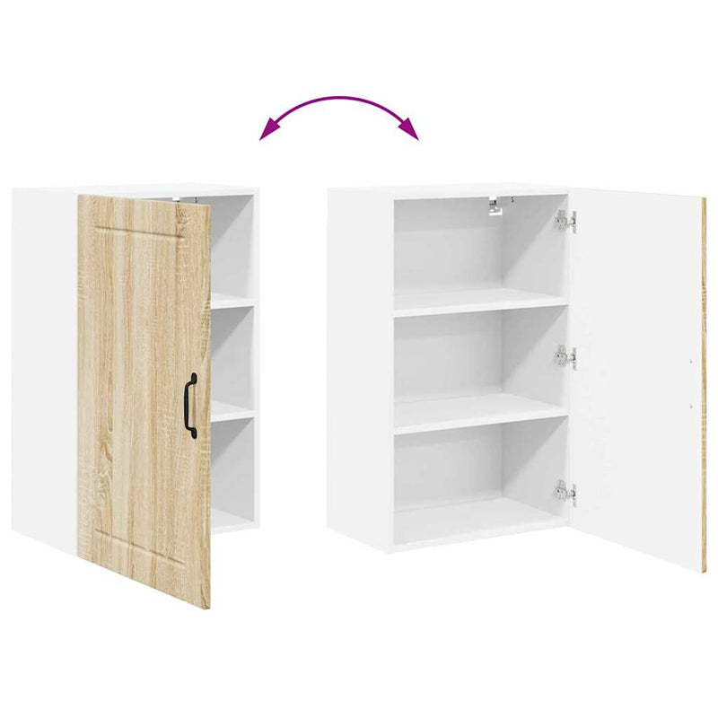 vidaXL Konyhaszekrény polcokkal Sonoma tölgy 50 x 31 x 80 cm Faanyag