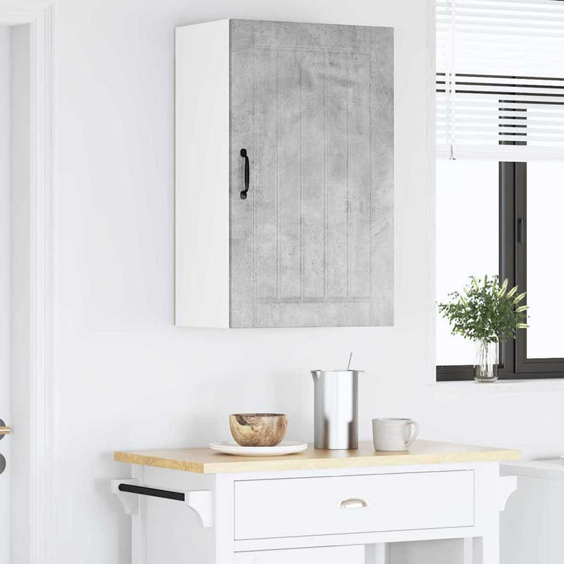 vidaXL Konyhaszekrény polcokkal Beton Szürke 50 x 31 x 80 cm Faanyag