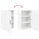 vidaXL Konyhaszekrény Magas Fényű Fehér 50 x 31 x 80 cm Faanyag