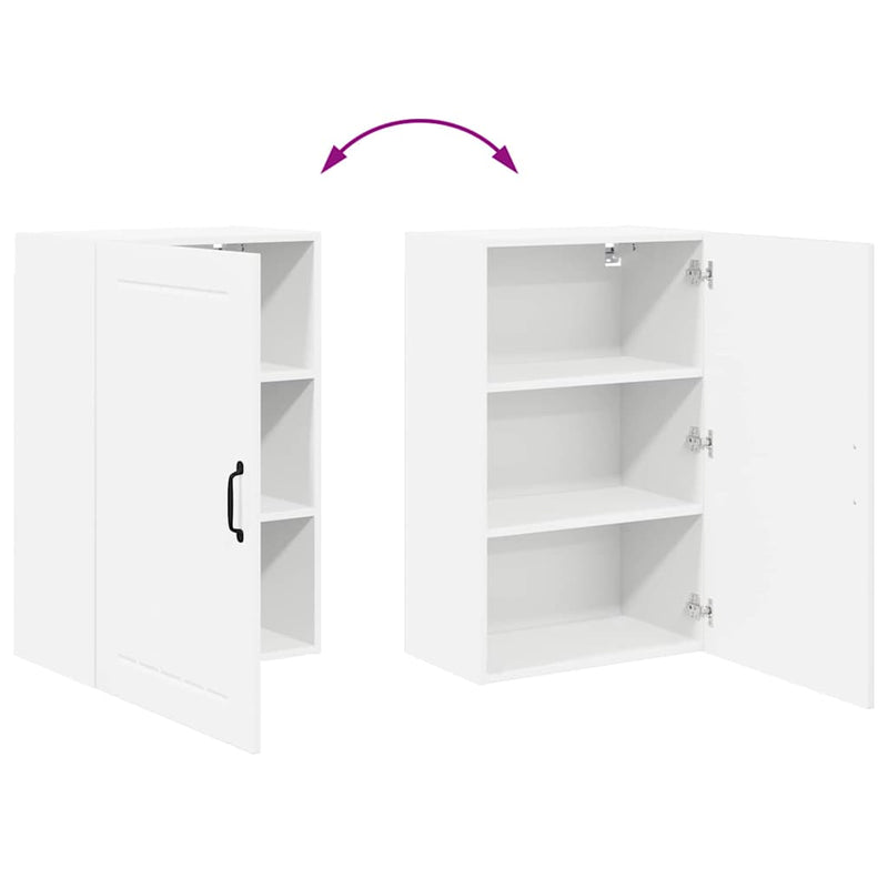 vidaXL Konyhaszekrény Magas Fényű Fehér 50 x 31 x 80 cm Faanyag