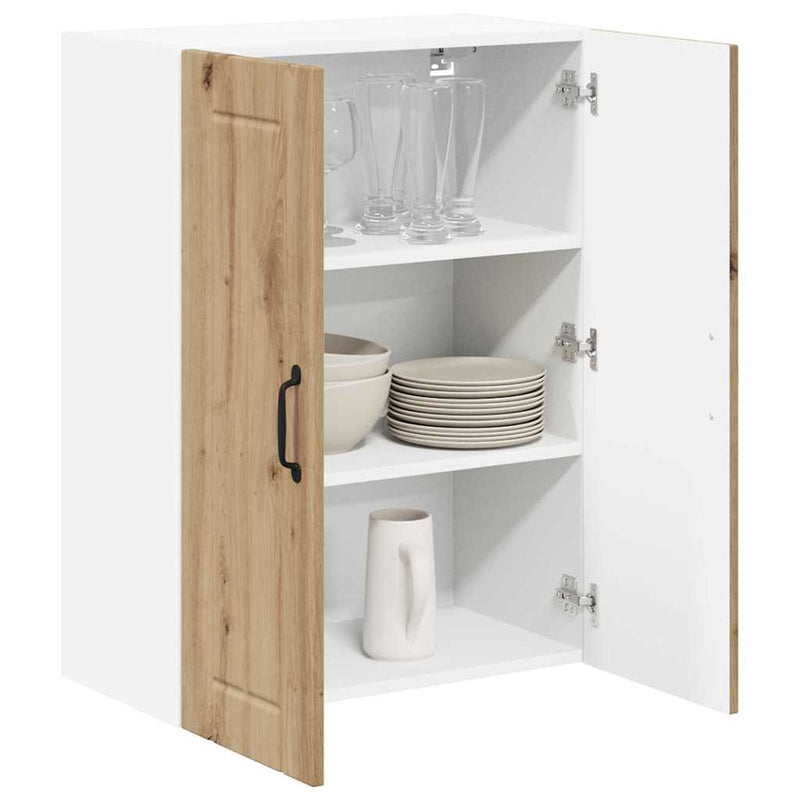 vidaXL Konyhaszekrény polcokkal Artisan tölgy 60 x 31 x 80 cm Faanyag