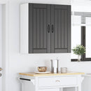 vidaXL Fali Szekrény LUCCA Fekete 80 x 31 x 80 cm Szerelt Fa