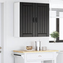 vidaXL Fali Szekrény LUCCA Fekete 80 x 31 x 80 cm Szerelt Fa