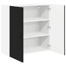 vidaXL Konyhaszekrény polcokkal Fekete 80 x 31 x 80 cm Faanyag