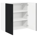 vidaXL Fali Szekrény LUCCA Fekete 80 x 31 x 80 cm Szerelt Fa