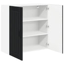vidaXL Fali Szekrény LUCCA Fekete 80 x 31 x 80 cm Szerelt Fa