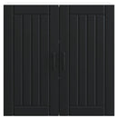 vidaXL Fali Szekrény LUCCA Fekete 80 x 31 x 80 cm Szerelt Fa