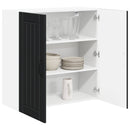 vidaXL Fali Szekrény LUCCA Fekete 80 x 31 x 80 cm Szerelt Fa