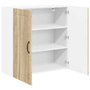 vidaXL Fali Szekrény LUCCA Sonoma Tölgy 80 x 31 x 80 cm Szerelt Fa
