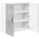 vidaXL Konyhaszekrény polcokkal Beton Szürke 80 x 31 x 80 cm Faanyag