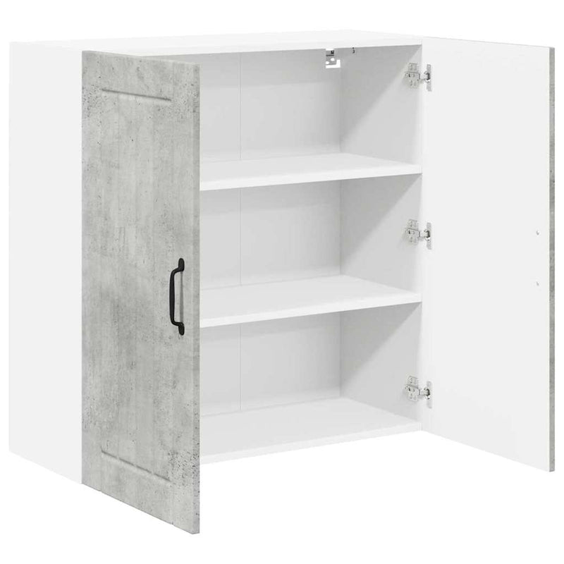 vidaXL Konyhaszekrény polcokkal Beton Szürke 80 x 31 x 80 cm Faanyag