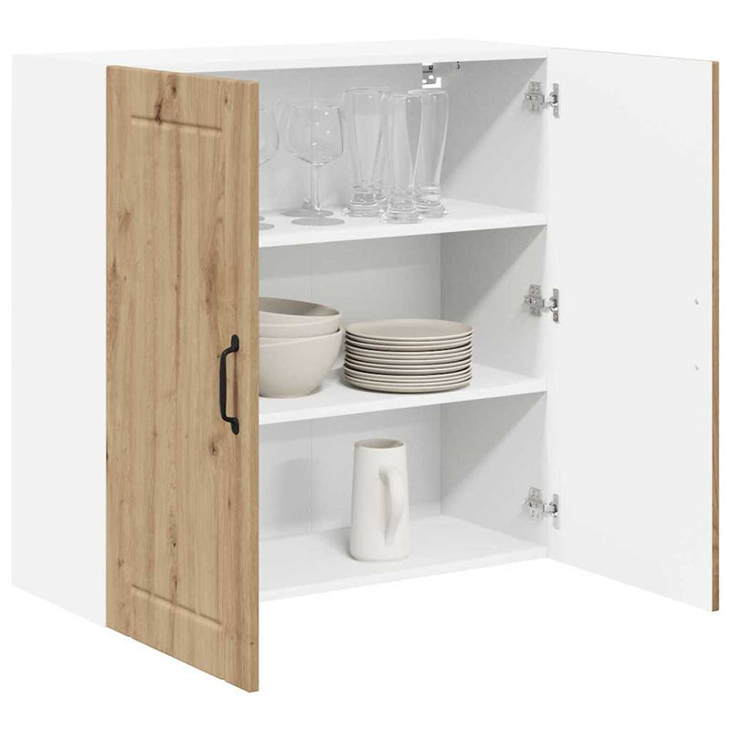 vidaXL Konyhaszekrény polcokkal Artisan tölgy 80 x 31 x 80 cm Faanyag