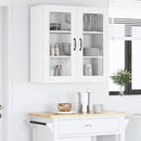 vidaXL Fali üveges szekrény LUCCA Fehér 80 x 31 x 80 cm Szerelt Fa