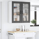 vidaXL Fali üveges szekrény LUCCA Fekete 80 x 31 x 80 cm Szerelt Fa