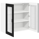 vidaXL Konyhaszekrény polcokkal Fekete 80 x 31 x 80 cm Faanyag