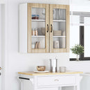 vidaXL Fali üveges szekrény LUCCA Sonoma Tölgy 80 x 31 x 80 cm