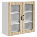 vidaXL Fali üveges szekrény LUCCA Sonoma Tölgy 80 x 31 x 80 cm