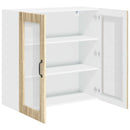 vidaXL Fali üveges szekrény LUCCA Sonoma Tölgy 80 x 31 x 80 cm