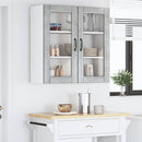 vidaXL Fali üveges szekrény LUCCA Betonszürke 80 x 31 x 80 cm