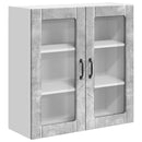 vidaXL Fali üveges szekrény LUCCA Betonszürke 80 x 31 x 80 cm