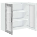 vidaXL Fali üveges szekrény LUCCA Betonszürke 80 x 31 x 80 cm