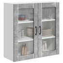 vidaXL Fali üveges szekrény LUCCA Betonszürke 80 x 31 x 80 cm