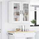 vidaXL Fali üveges szekrény LUCCA Magasfényű Fehér 80 x 31 x 80 cm