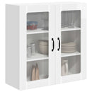 vidaXL Fali üveges szekrény LUCCA Magasfényű Fehér 80 x 31 x 80 cm