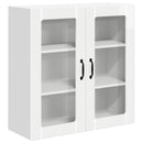 vidaXL Fali üveges szekrény LUCCA Magasfényű Fehér 80 x 31 x 80 cm