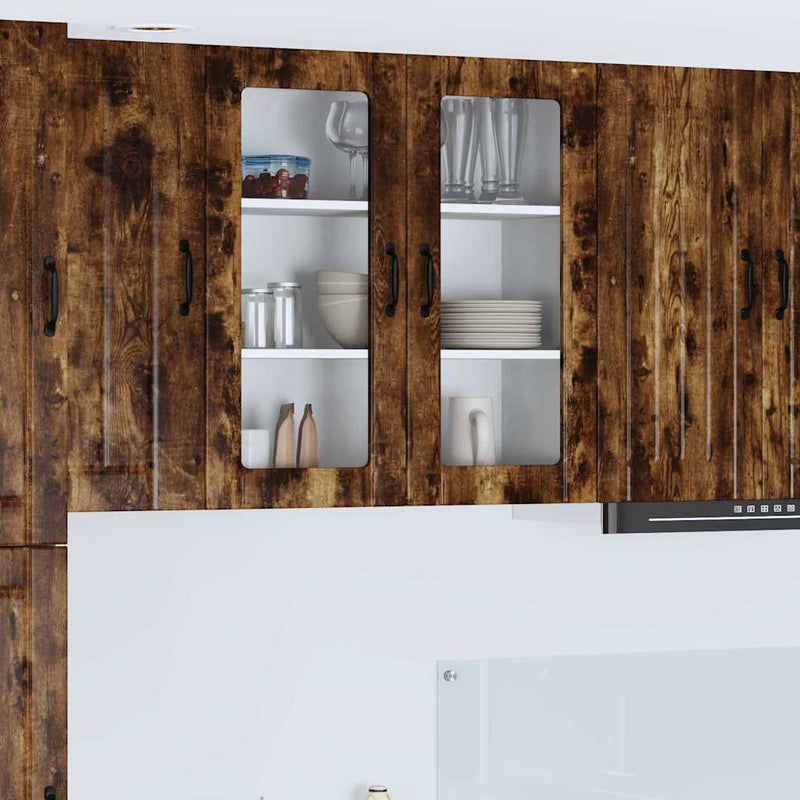 vidaXL Konyhaszekrény polcokkal Füstölt tölgy 80 x 31 x 80 cm Faanyag