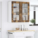 vidaXL Fali üveges szekrény LUCCA Füstös Tölgy 80 x 31 x 80 cm