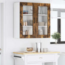 vidaXL Fali üveges szekrény LUCCA Füstös Tölgy 80 x 31 x 80 cm
