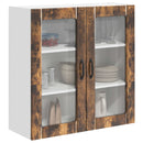 vidaXL Fali üveges szekrény LUCCA Füstös Tölgy 80 x 31 x 80 cm
