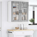 vidaXL Fali üveges szekrény LUCCA Szürke Sonoma 80 x 31 x 80 cm