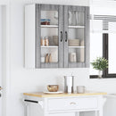 vidaXL Fali üveges szekrény LUCCA Szürke Sonoma 80 x 31 x 80 cm