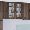 vidaXL Fali üveges szekrény LUCCA Barna Tölgy 80 x 31 x 80 cm