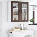 vidaXL Fali üveges szekrény LUCCA Barna Tölgy 80 x 31 x 80 cm