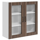 vidaXL Fali üveges szekrény LUCCA Barna Tölgy 80 x 31 x 80 cm