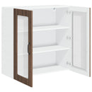 vidaXL Fali üveges szekrény LUCCA Barna Tölgy 80 x 31 x 80 cm