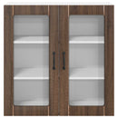 vidaXL Fali üveges szekrény LUCCA Barna Tölgy 80 x 31 x 80 cm