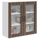 vidaXL Fali üveges szekrény LUCCA Barna Tölgy 80 x 31 x 80 cm
