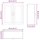 vidaXL Konyhaszekrény polcokkal Barna Tölgy 80 x 31 x 80 cm Faanyag