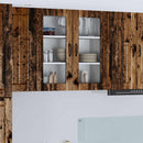 vidaXL Fali üveges szekrény LUCCA Antik Fa 80 x 31 x 80 cm Szerelt Fa